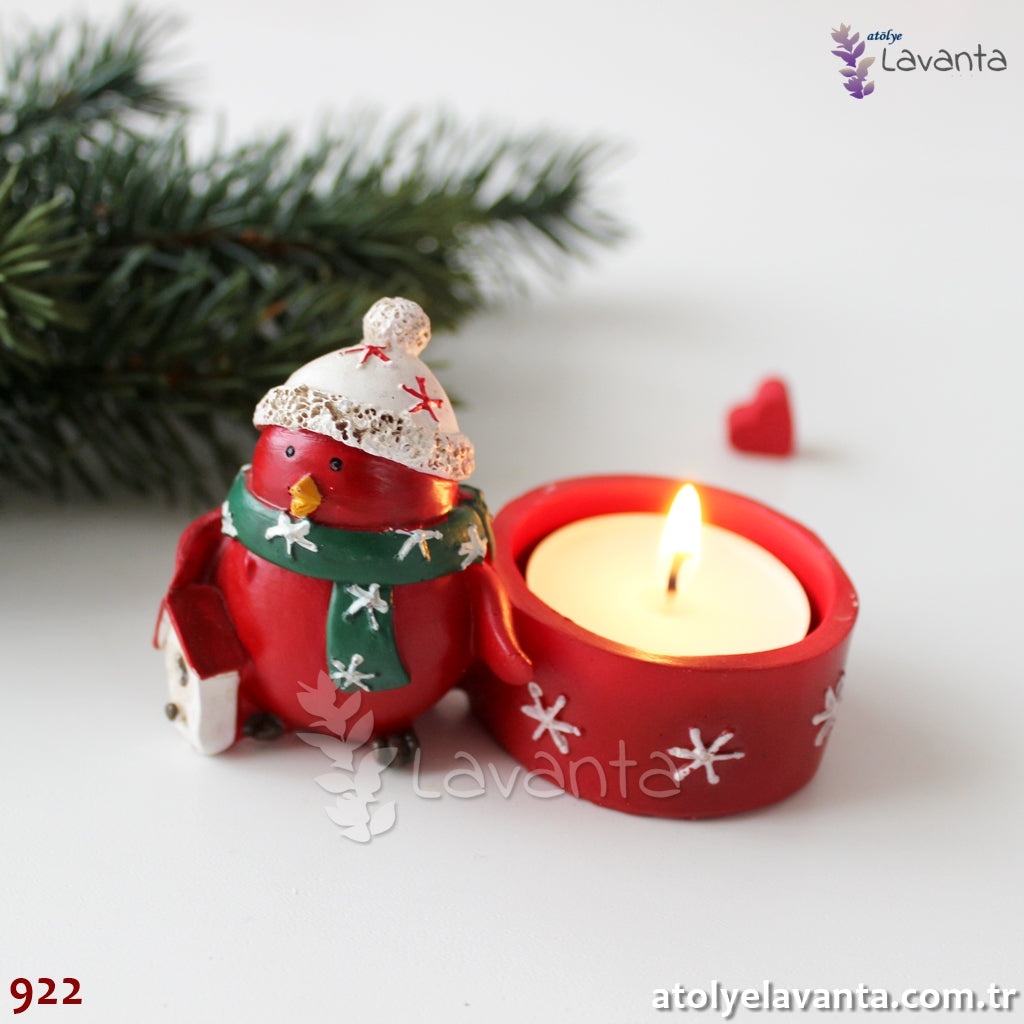 Şapkalı Kuş Mumluk Silikon Kalıbı