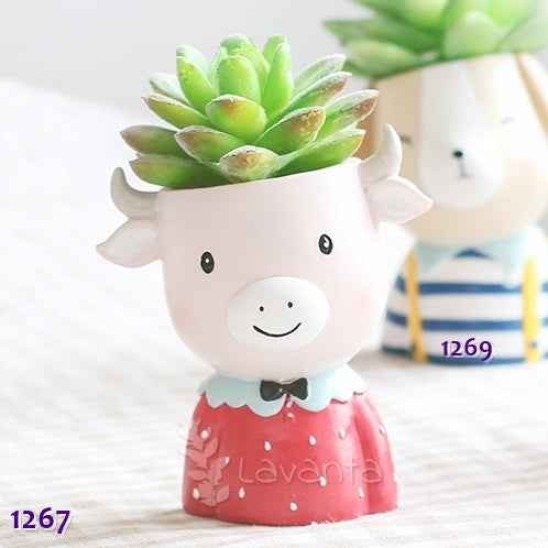 Sevimli İnek Saksı Silikon Kalıbı