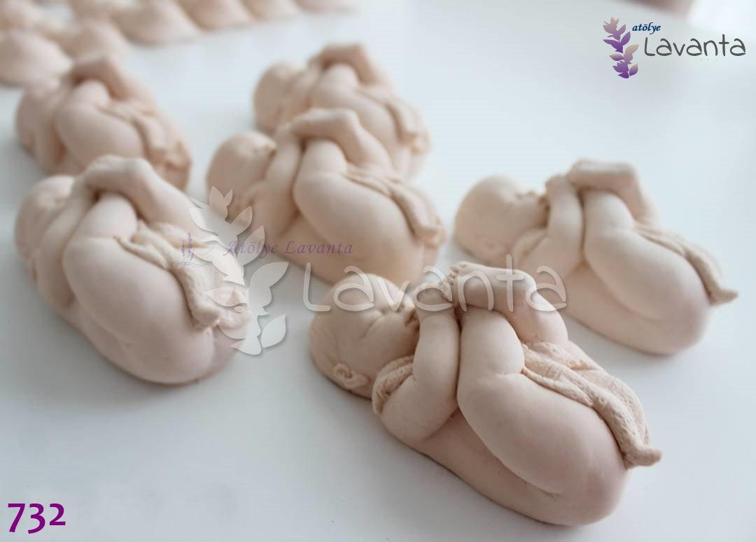 Havlulu Yatan Bebek Silikon Kalıbı