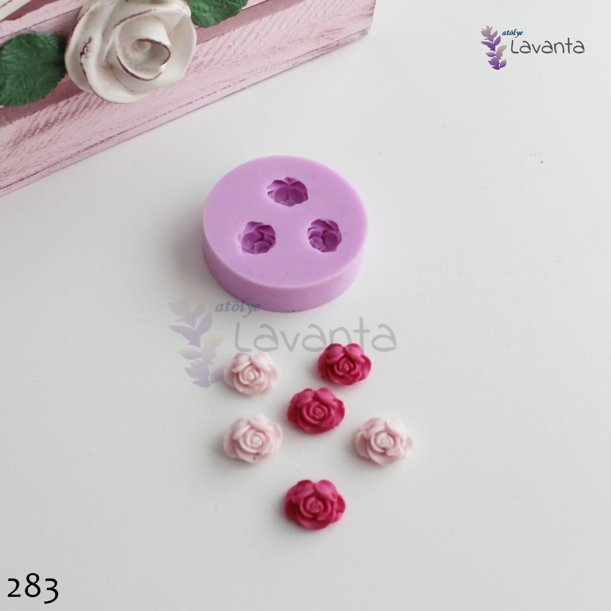 Üçlü Minik Güller Silikon Kalıbı