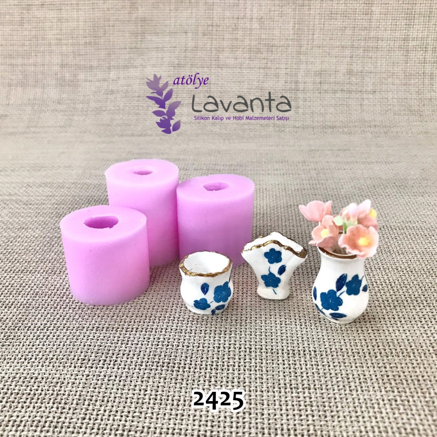 Üçlü Minyatür Vazo Seti Kalıbı