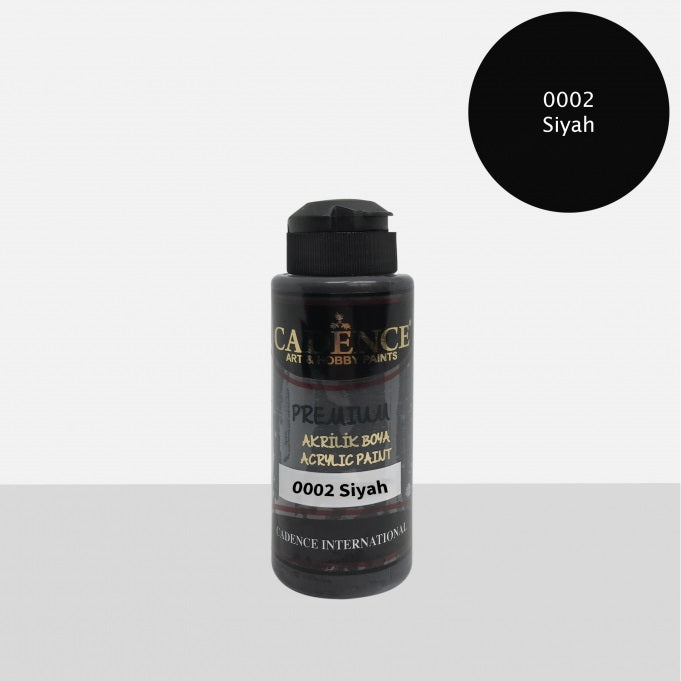 0002 Siyah - Premium Akrilik 120ml
