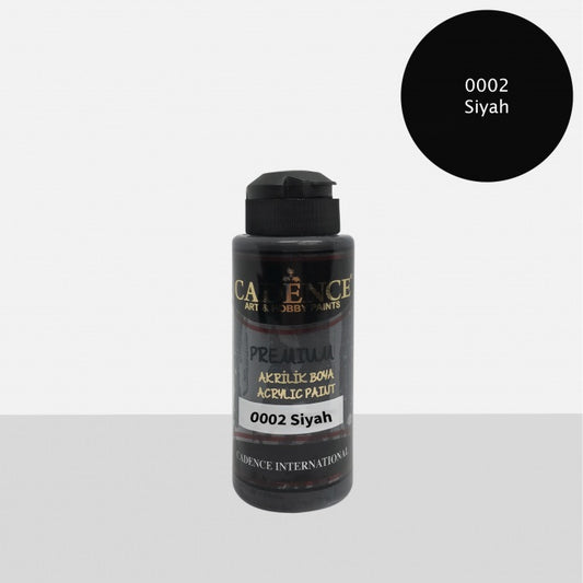 0002 Siyah - Premium Akrilik 120ml
