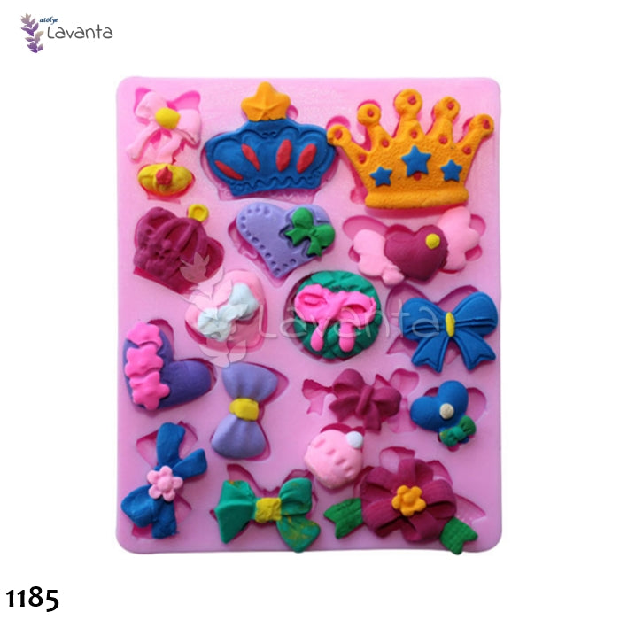 Taçlı Çoklu Fiyonklar Silikon Kalıbı