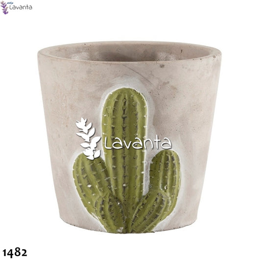Kaktüs Motif Beton Saksı Silikon Kalıbı