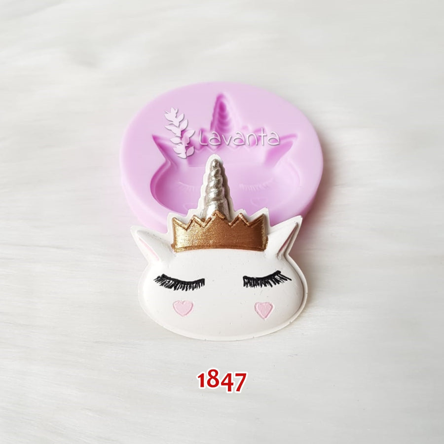 Taçlı Unicorn Silikon Kalıbı