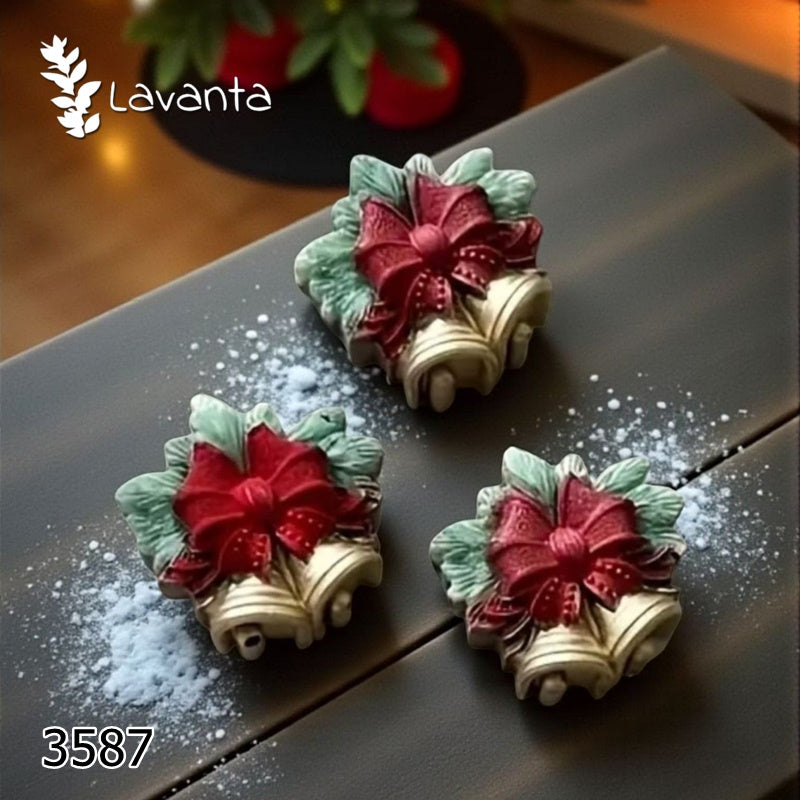 3'lü Yılbaşı Çan Silikon Kalıbı