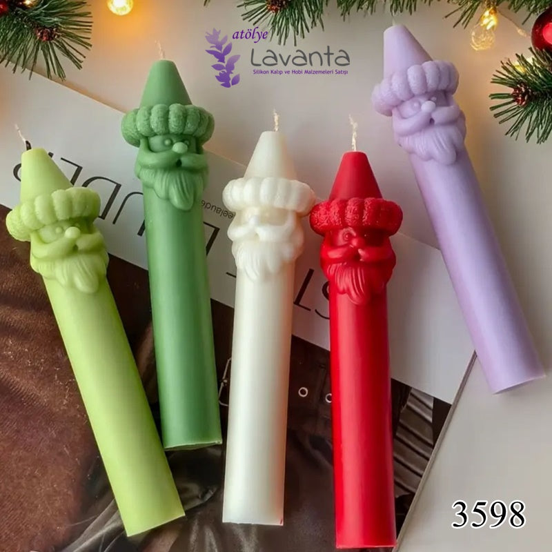 Noel Baba Şamdan Mum Kalıbı