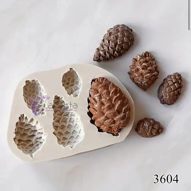 Mini Kozalaklar Silikon Kalıbı