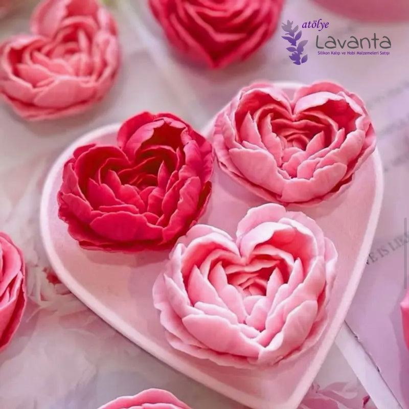 Aşk Gülü Silikon Kalıbı