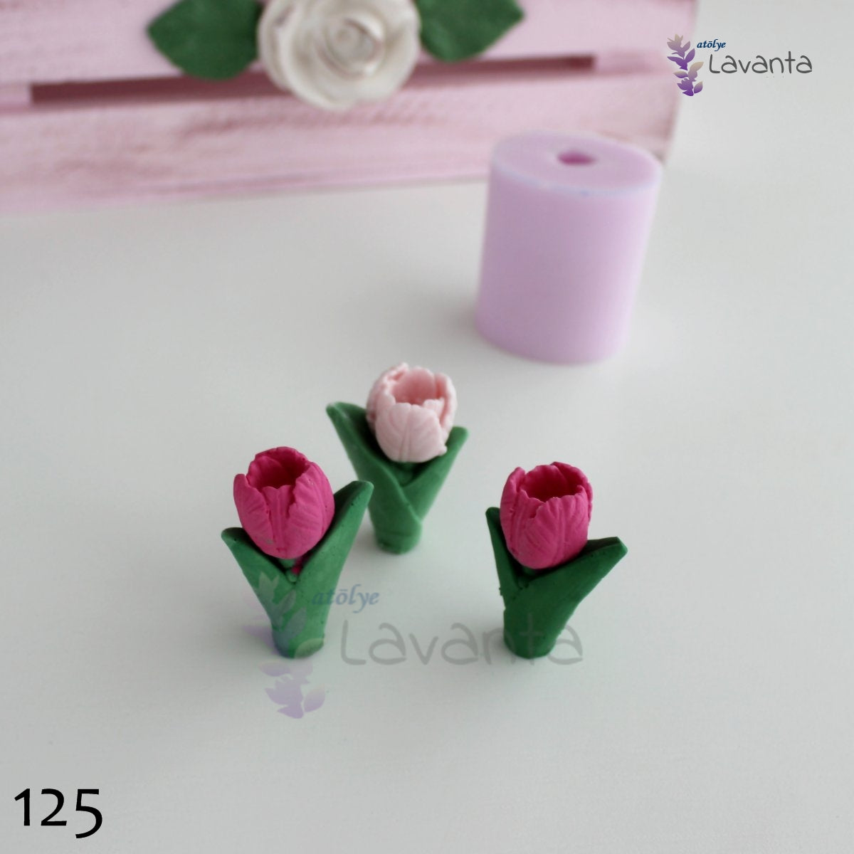 3D Mini Lale Silikon Kalıbı