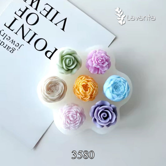 7'li Çiçek Silikon Kalıbı