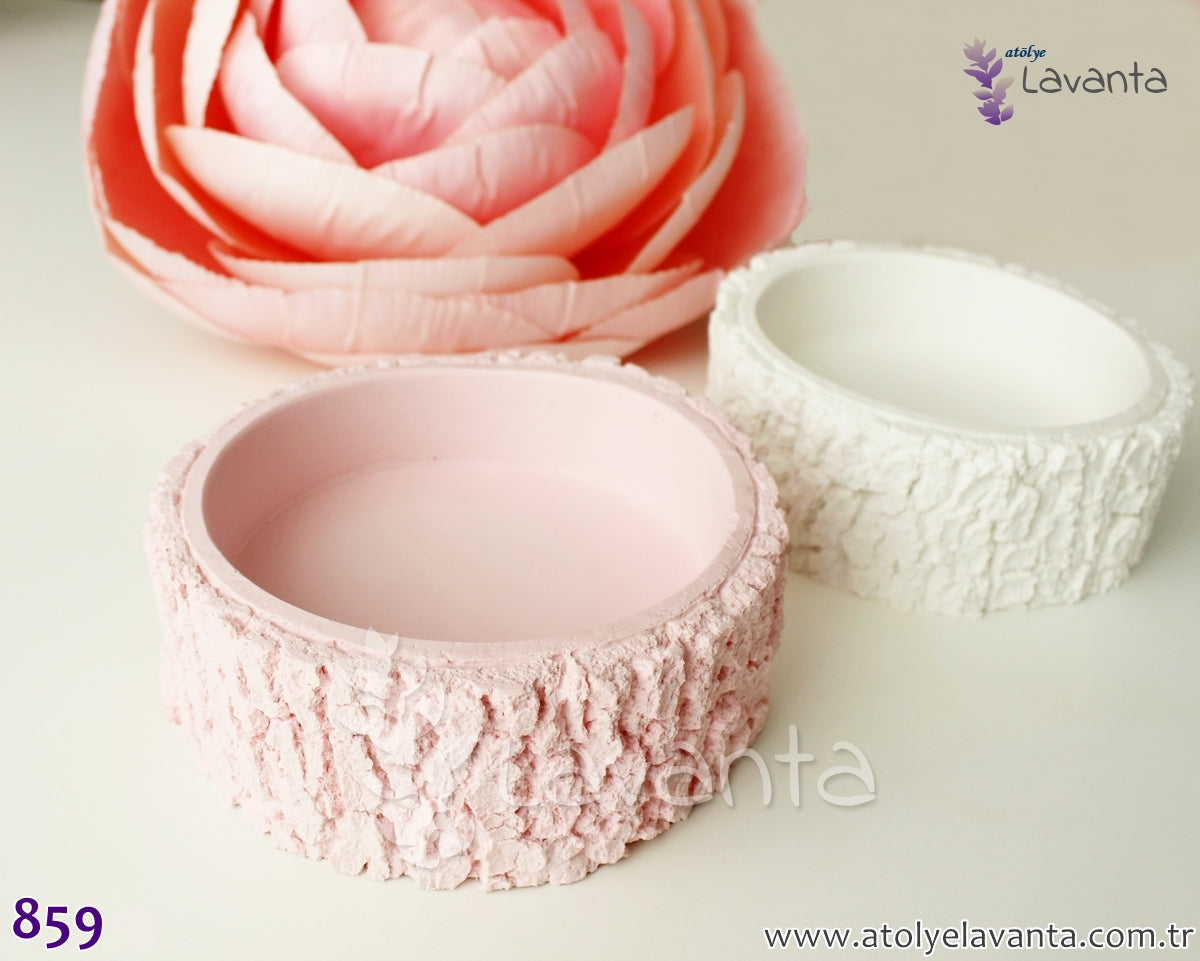 Yuvarlak Kütük Saksı Silikon Kalıbı