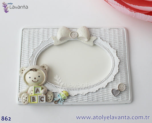 ABC Düğmeli Fiyonklu Çerçeve Silikon Kalıbı