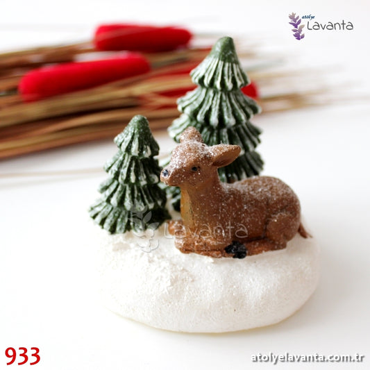 Çam Ağaçları ve Geyik Silikon Kalıbı