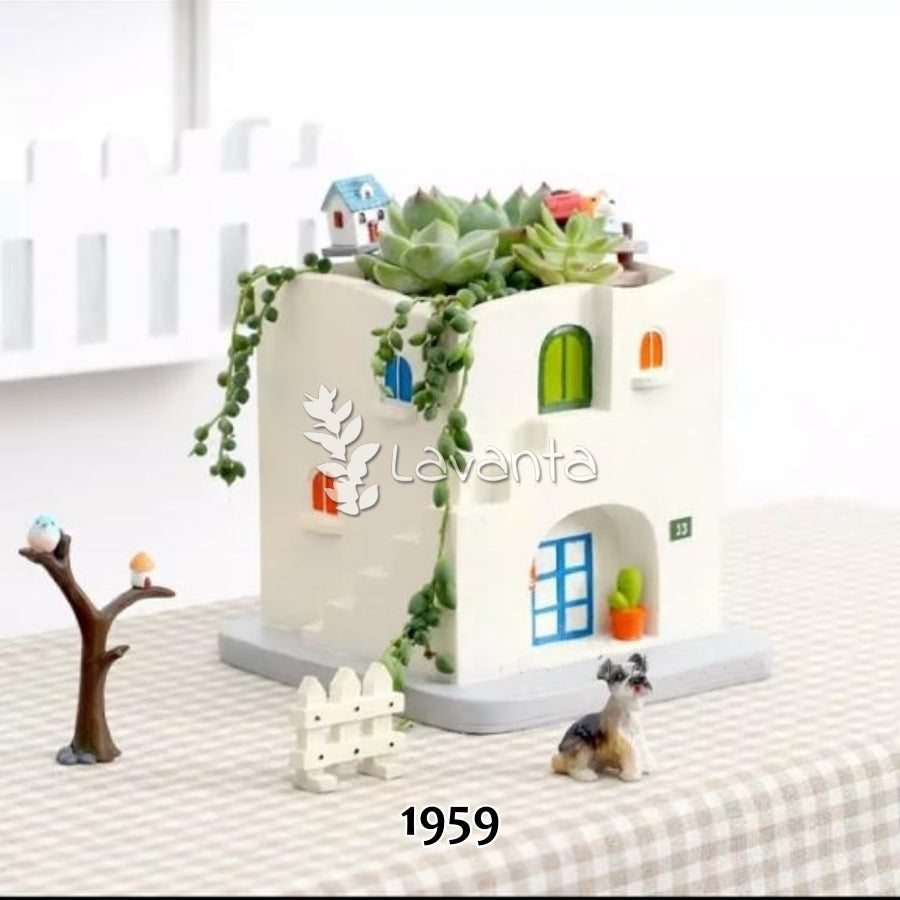 Alaçatı Evi Saksı Silikon Kalıbı