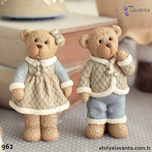 Anne ve Baba Ayı Silikon Kalıbı