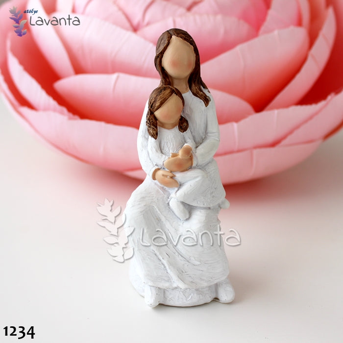 Anne ve Kızı Biblo Silikon Kalıbı