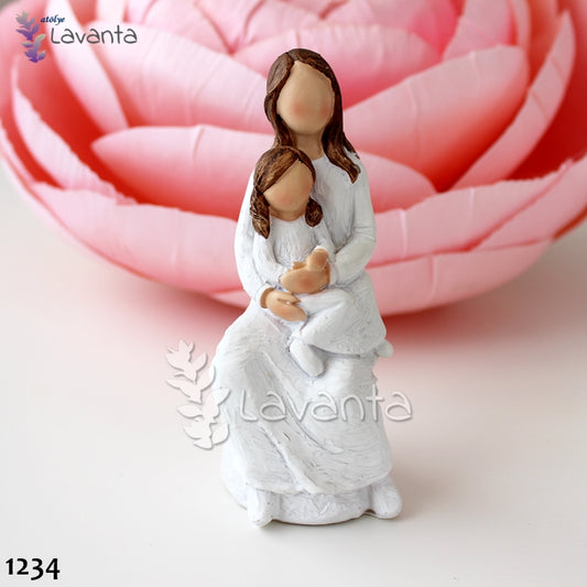 Anne ve Kızı Biblo Silikon Kalıbı