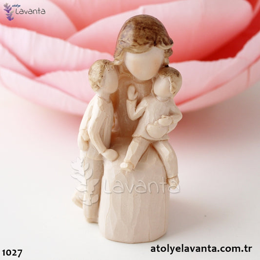 Anne ve Çocuklar Biblo Silikon Kalıbı