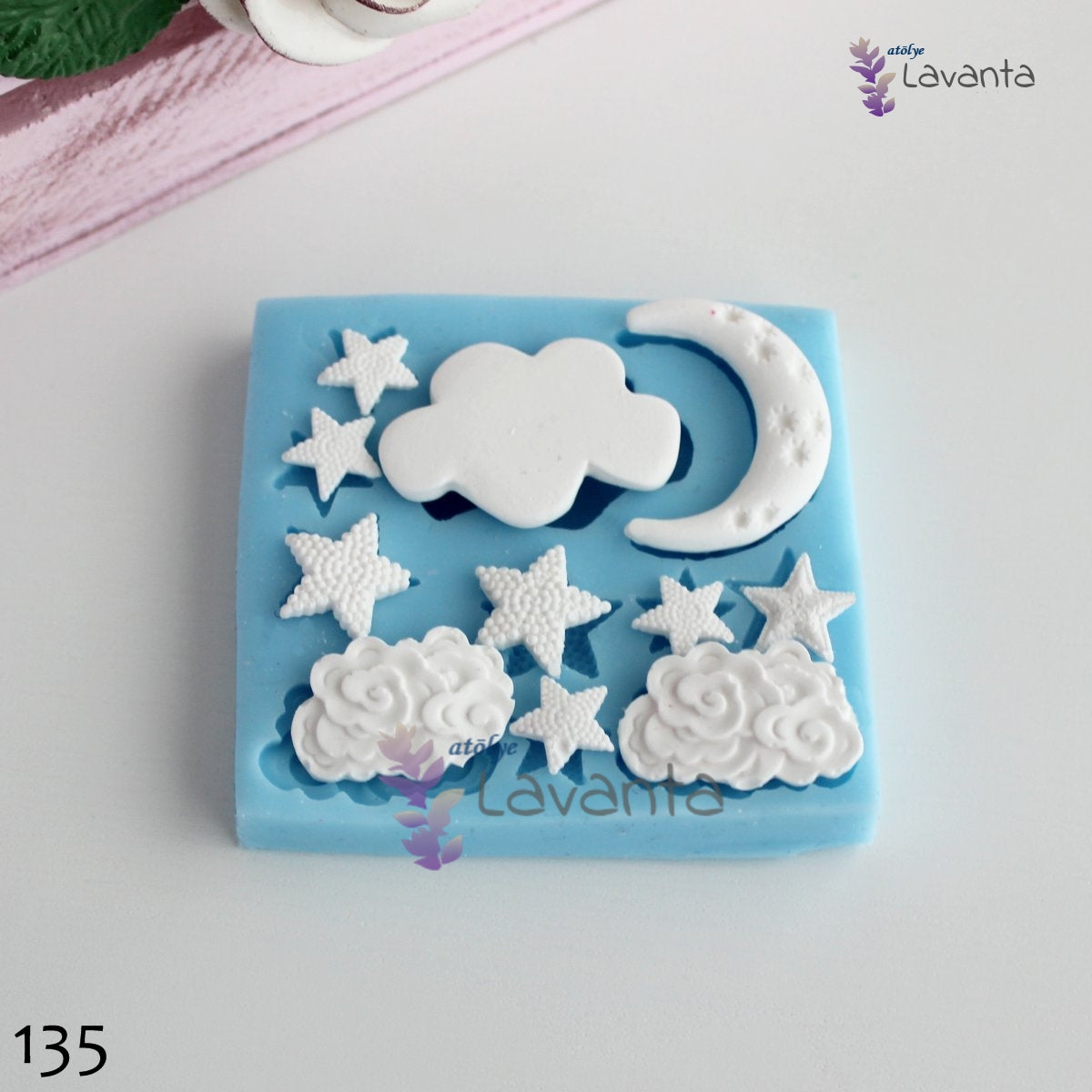 Ay Bulut Yıldızlar Silikon Kalıbı