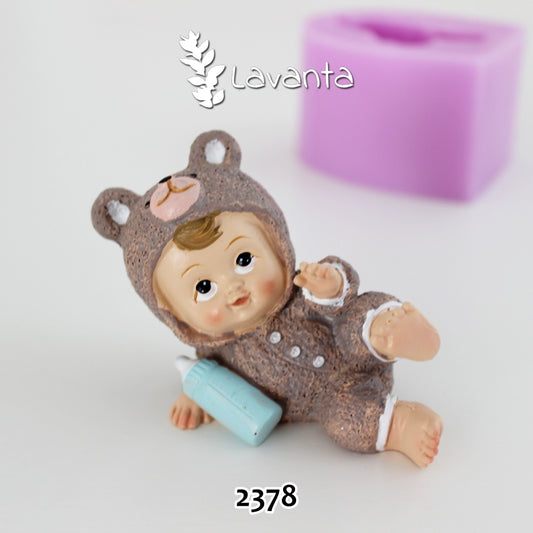 Ayıcık Kapüşonlu Bebek Kalıbı