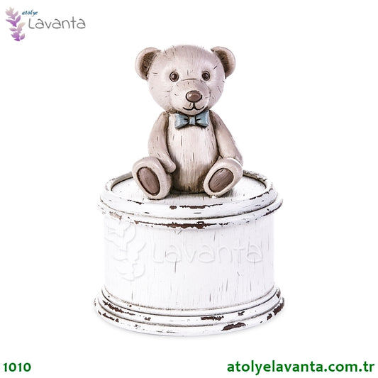 Papyonlu Ayıcık Kutu Silikon Kalıbı