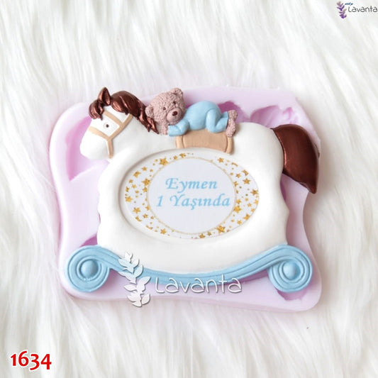 Ayıcıklı At Çerçeve Kokulu Taş Kalıbı