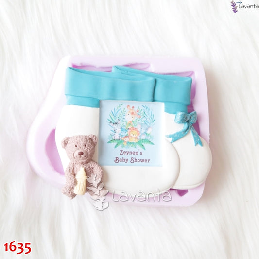 Ayıcıklı Patik Çerçeve Kokulu Taş Kalıbı