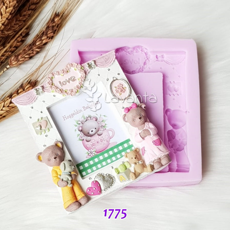 Ayıcıklı Çerçeve Kokulu Taş Kalıbı