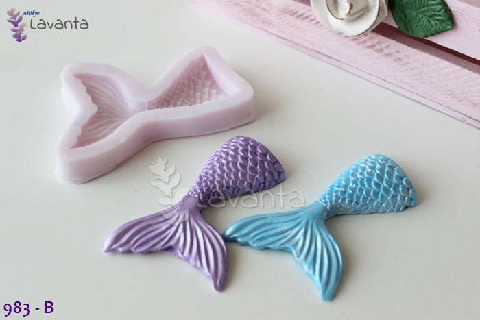 Balık Kuyruğu Büyük Boy Silikon Kalıbı