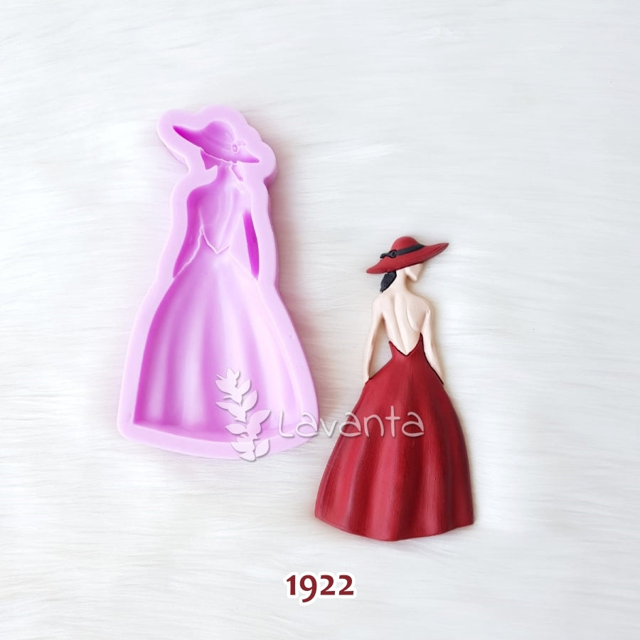 Balo Elbiseli Kız Kokulu Taş Silikon Kalıbı