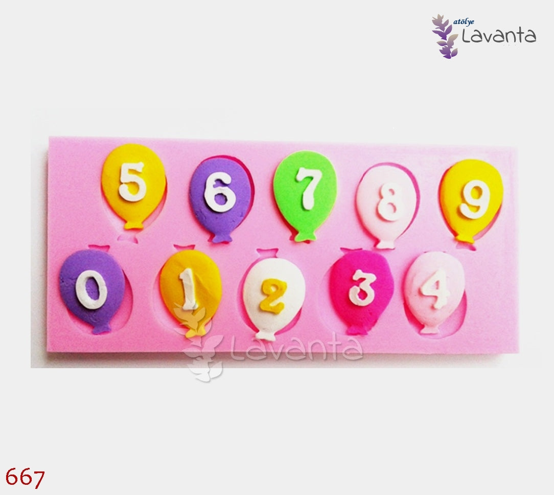 Balon Sayı Silikon Kalıbı
