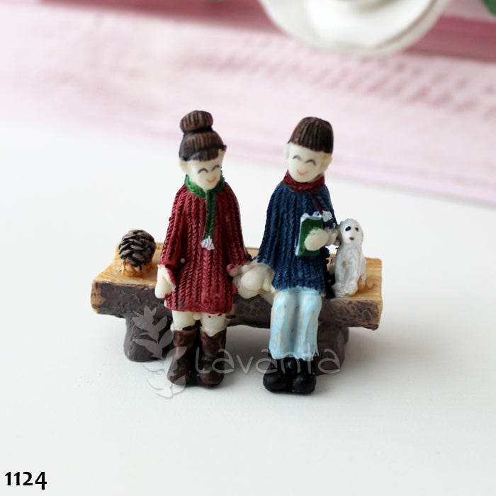 Bankta Oturan Sevgililer Silikon Kalıbı