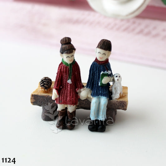 Bankta Oturan Sevgililer Silikon Kalıbı