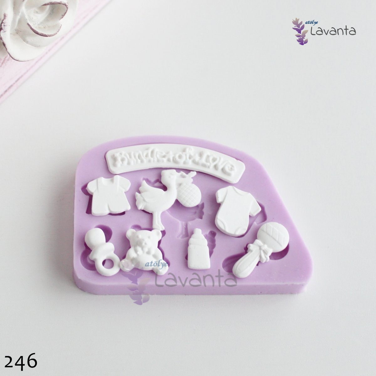 Bebek Zıbın Seti Pano Objeleri Silikon Kalıbı