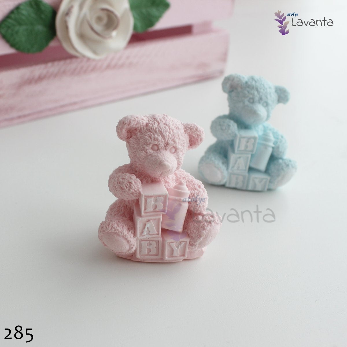 Biberonlu Ayıcık Silikon Kalıbı