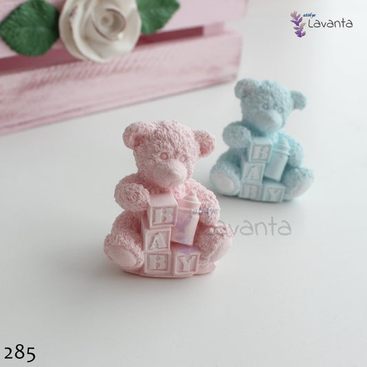 Biberonlu Ayıcık Silikon Kalıbı