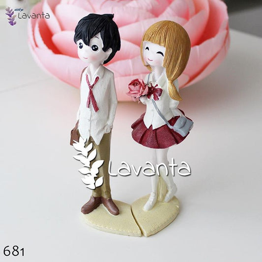 Bir Dargın Bir Barışık Liseli Aşıklar Silikon Kalıbı