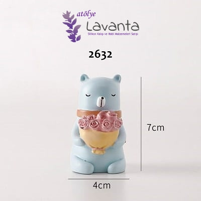 Romantik Ayıcık Biblo Kalıbı