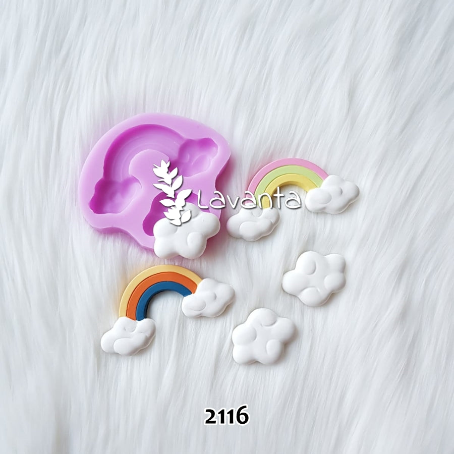 Bulutlu Gökkuşağı Kokulu Taş Kalıbı