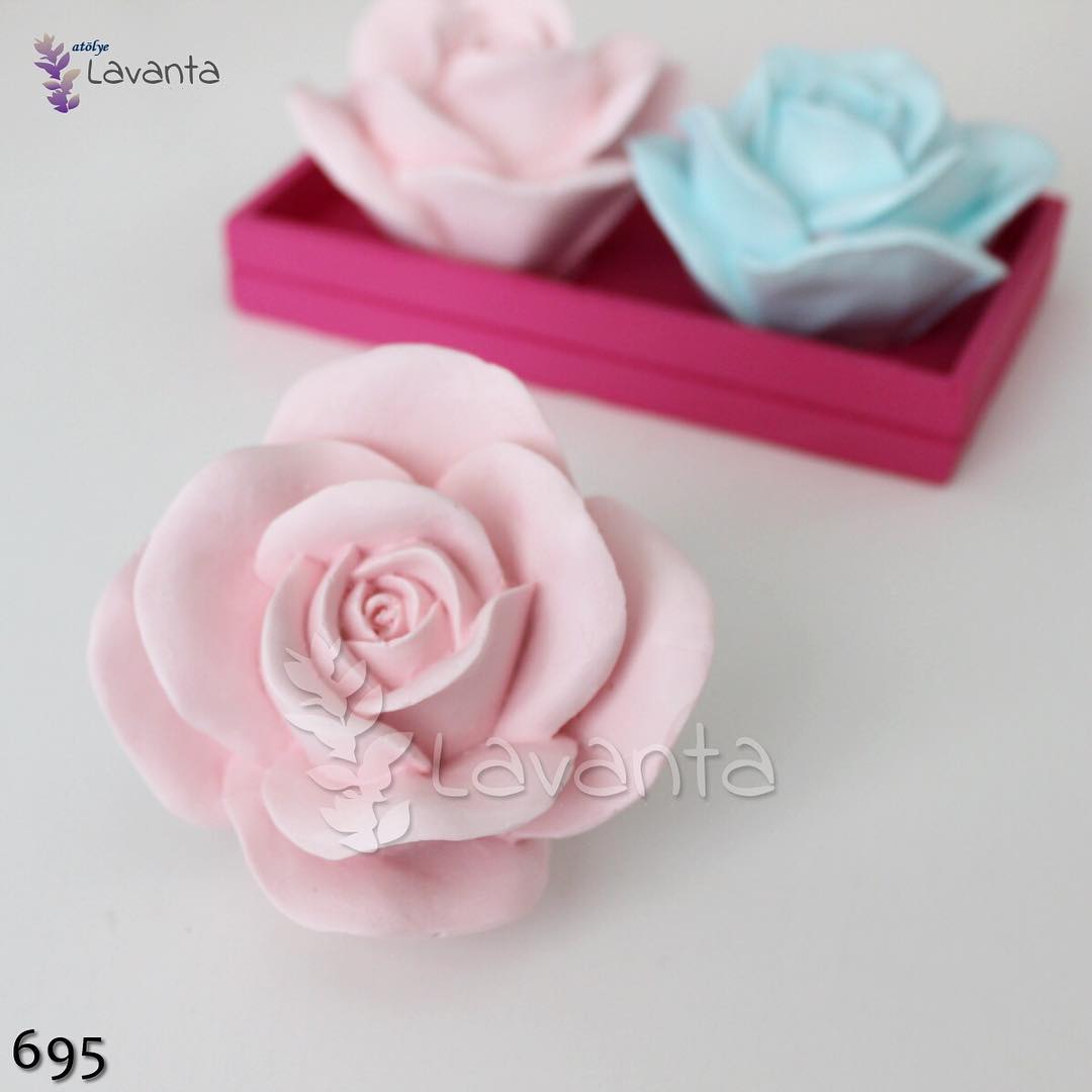 Büyük Gül Silikon Kalıbı