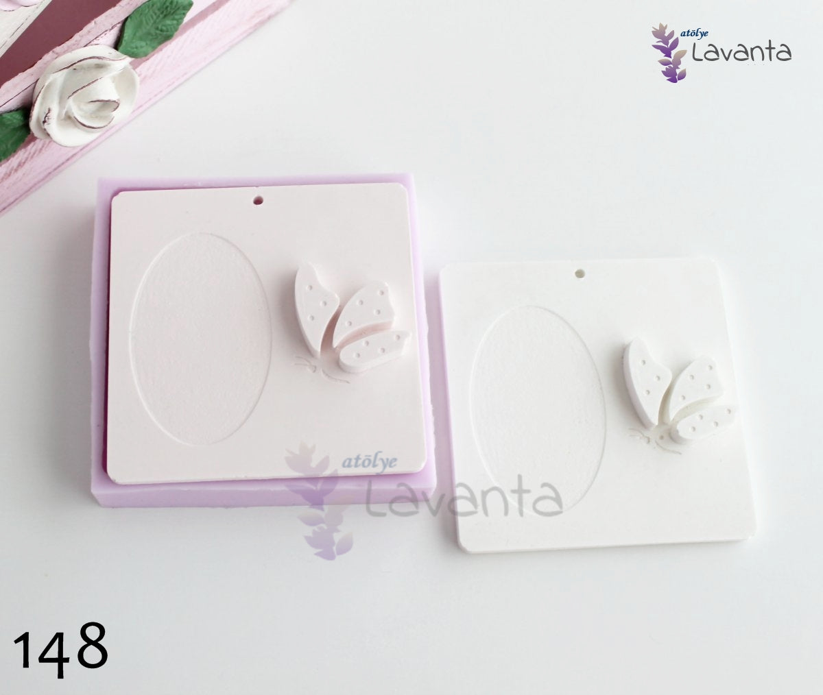 Büyük Kelebek Detaylı Tabanlık Silikon Kalıbı