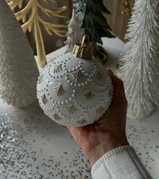 Büyük Desenli Yılbaşı Top Mumluk
