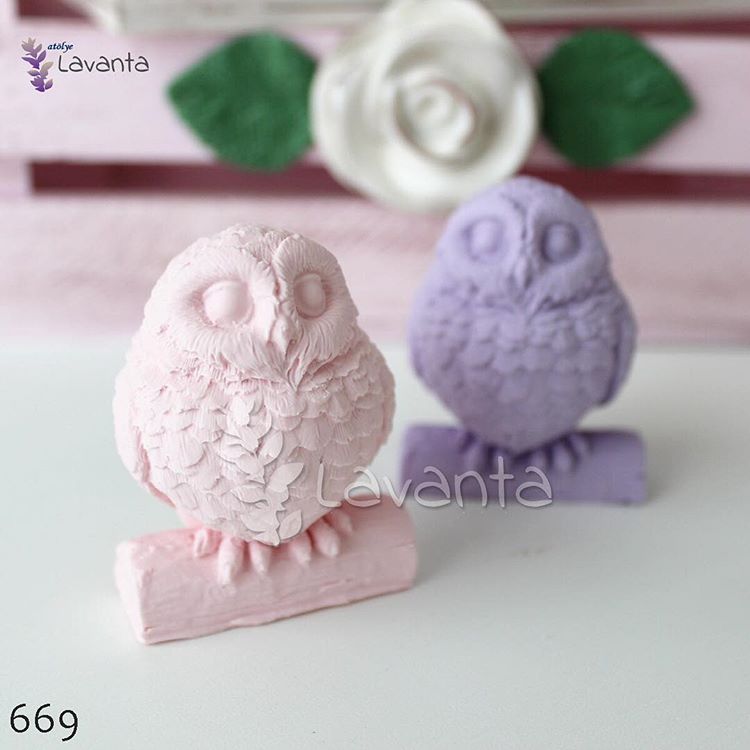 Dal Üstünde 3D Baykuş Silikon Kalıbı