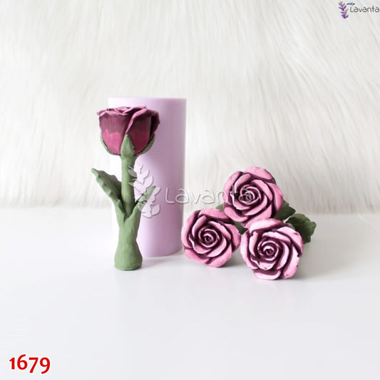 Dallı Açmış Gül Kokulu Taş Kalıbı