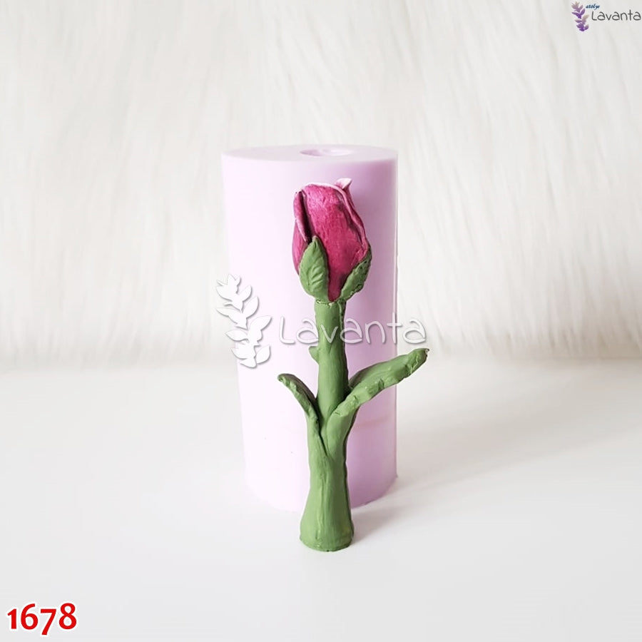 Dallı Tomurcuk Gül Kokulu Taş Kalıbı