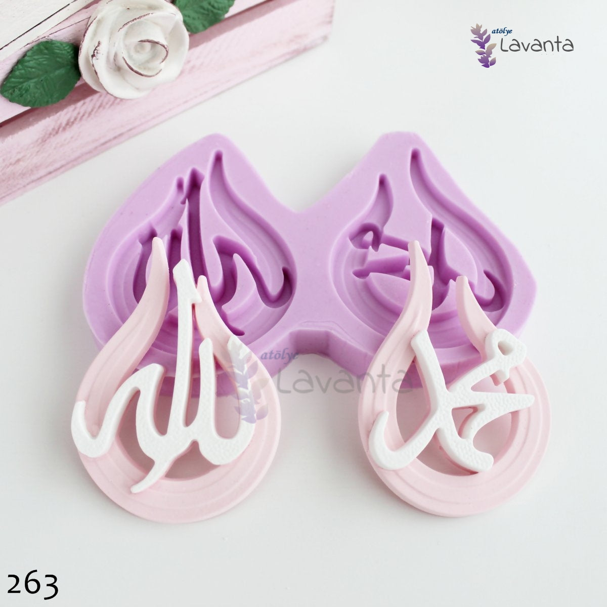 Damla Allah ve Muhammed Lafzı Silikon Kalıbı