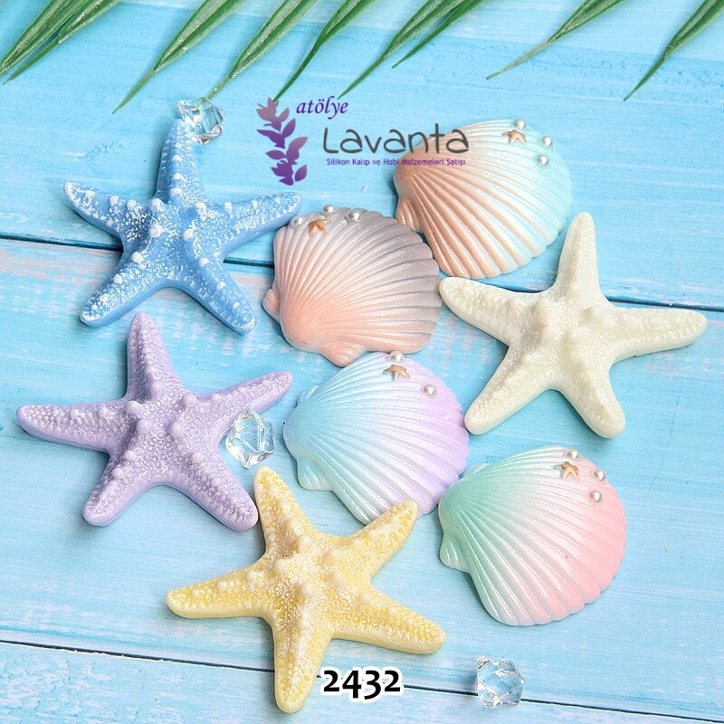 Deniz Kabuğu ve Yıldızı Silikon Kalıbı