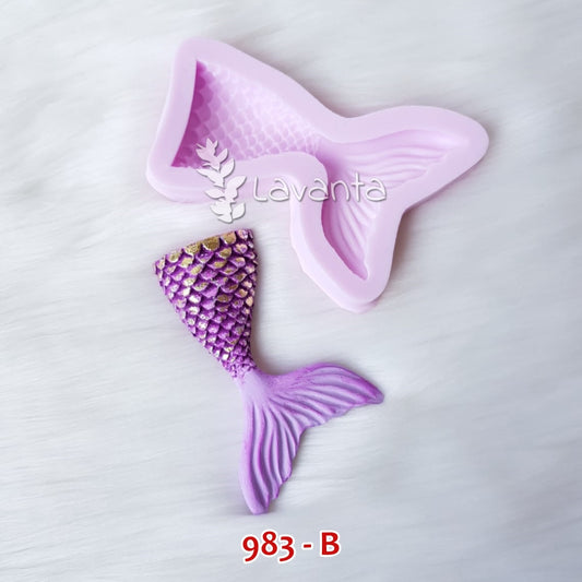 Deniz Kızı Kuyruğu Büyük Boy Silikon Kalıbı